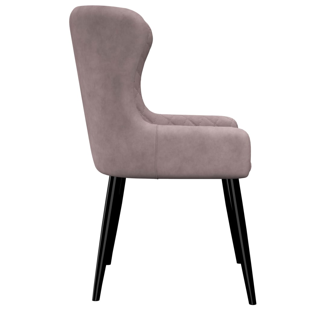 Dining Chairs 6 pcs Pink Velvet