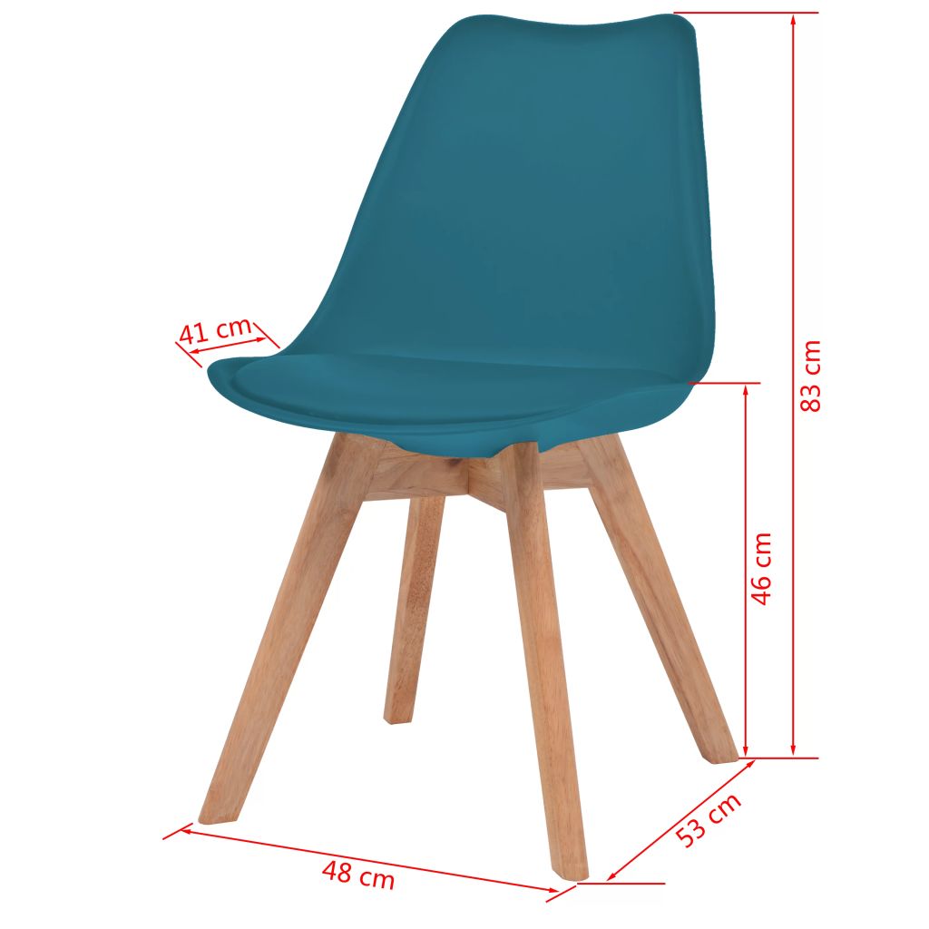 Dining Chairs 6 pcs Turquoise Leather