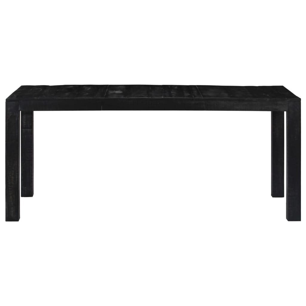 Dining Table Black 180x90x76 cm Solid Mango Wood