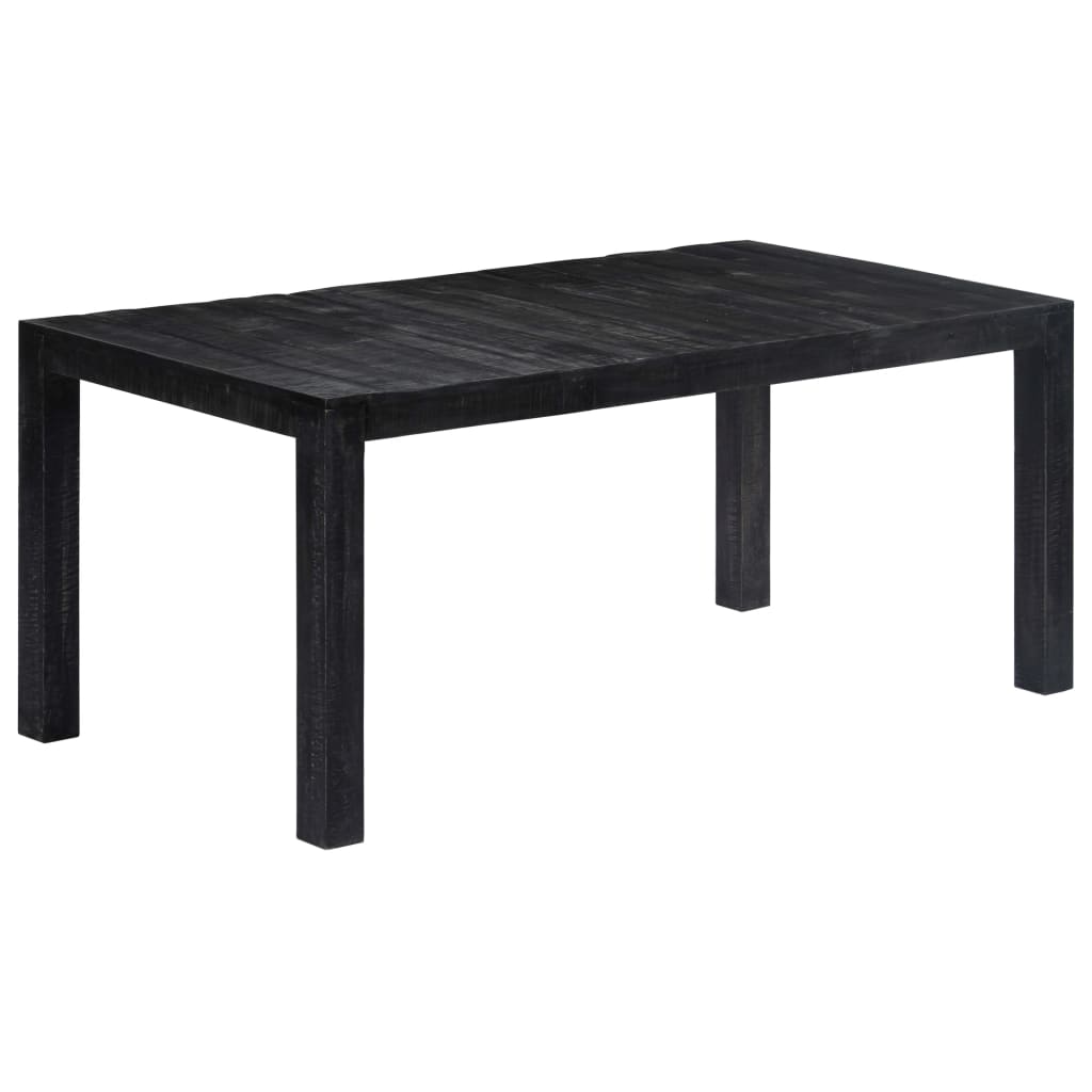 Dining Table Black 180x90x76 cm Solid Mango Wood