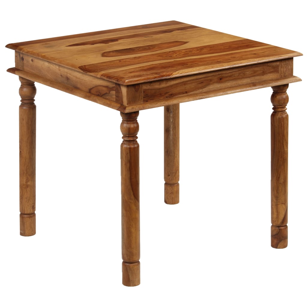 Dining Table Solid Sheesham Wood 80x80x77 cm