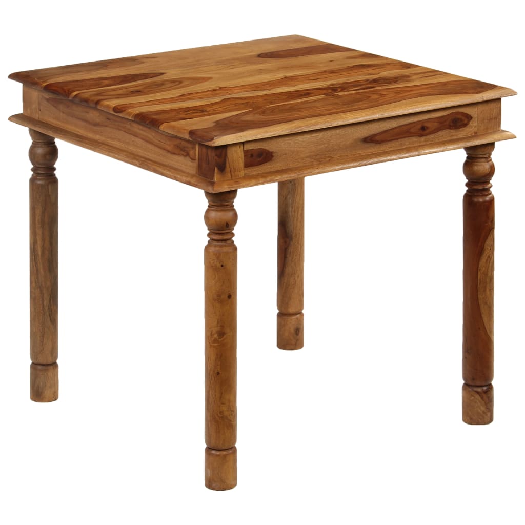 Dining Table Solid Sheesham Wood 80x80x77 cm