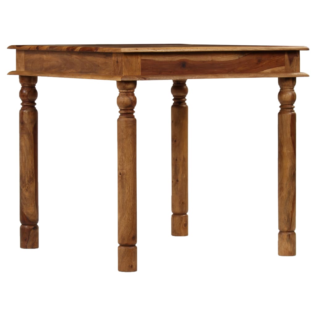 Dining Table Solid Sheesham Wood 80x80x77 cm