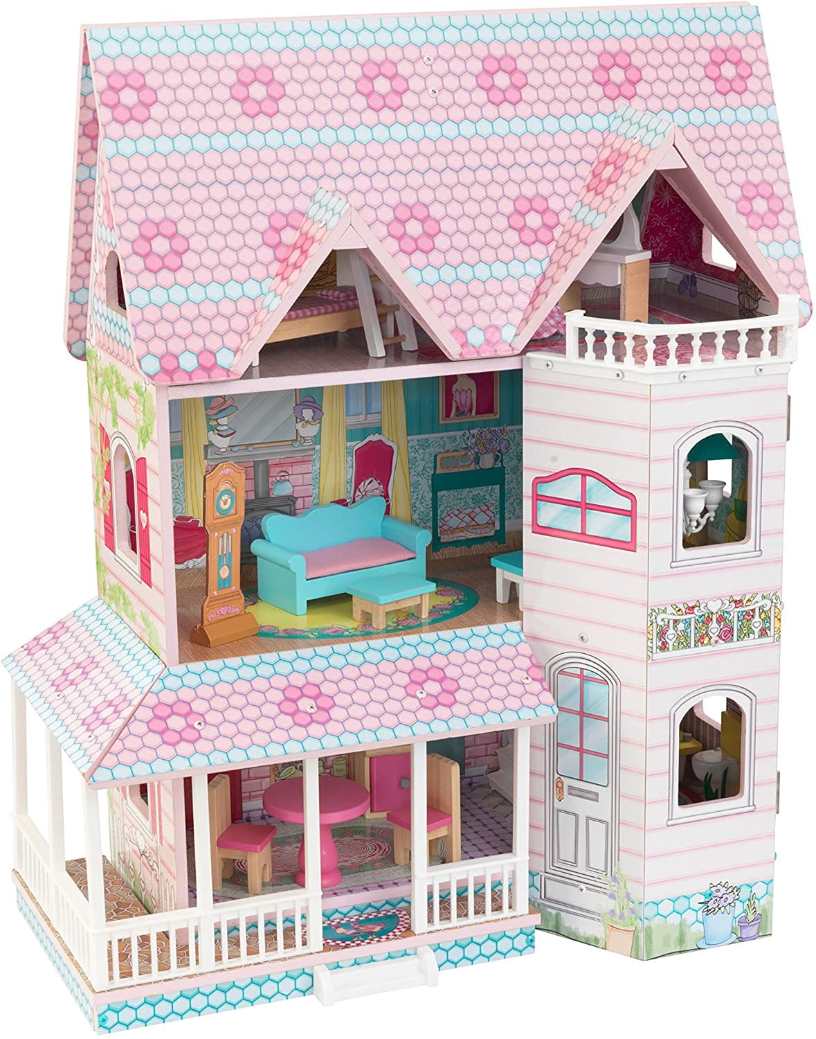 Dollhouse With Furniture For Kids 71 X 60 X 33 Cm (Model 4