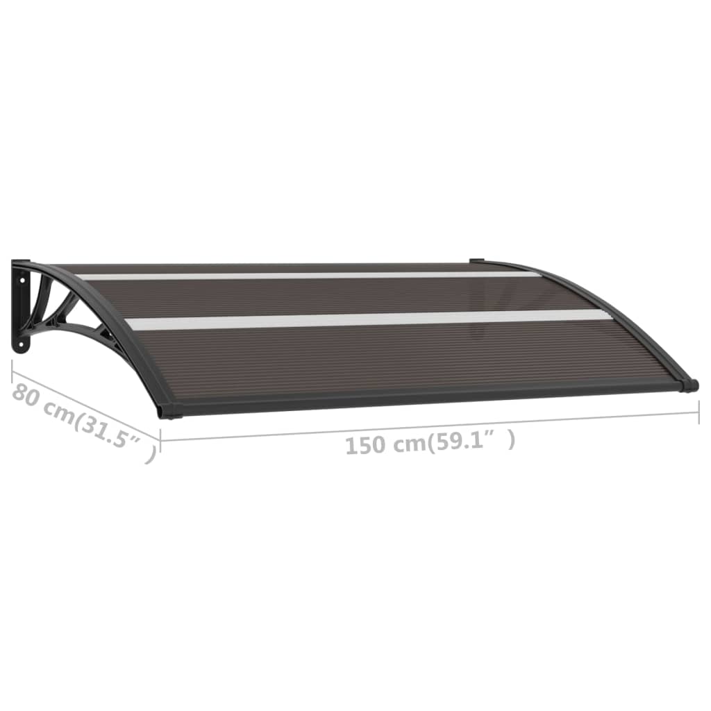 Door Canopy 150x80 cm-Black