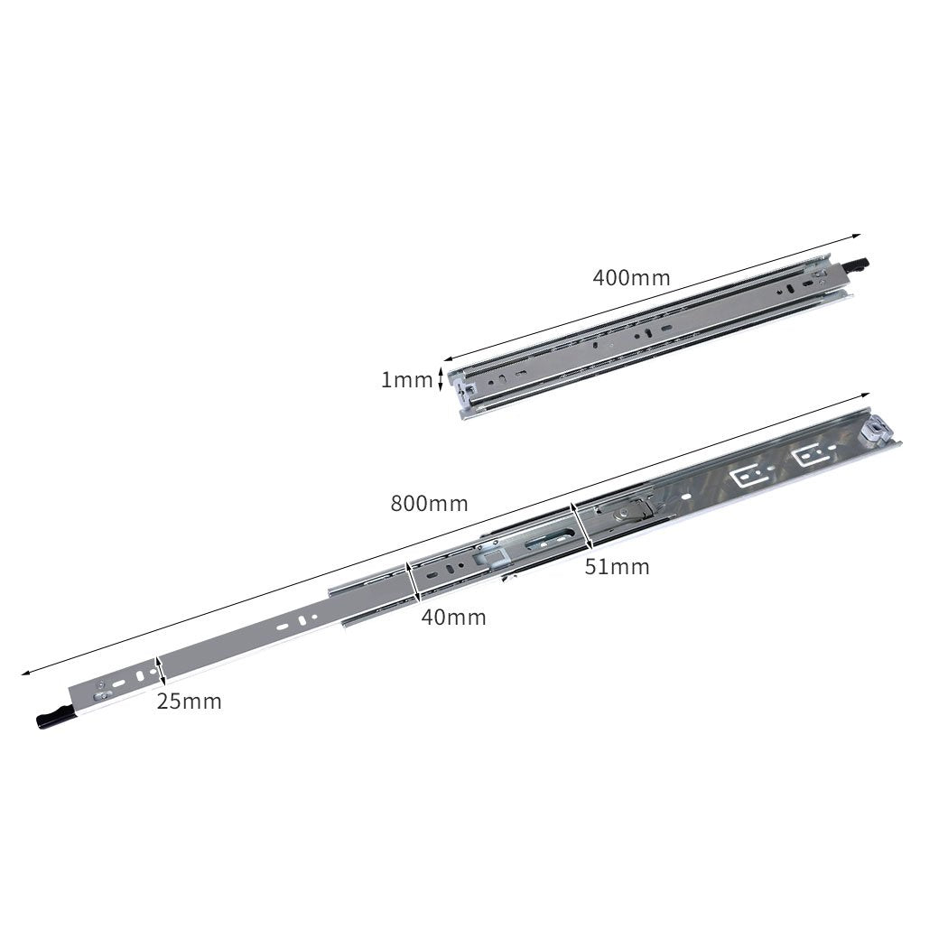 Drawer Slides Drawer Slides Bearing Pair 75KG 16"