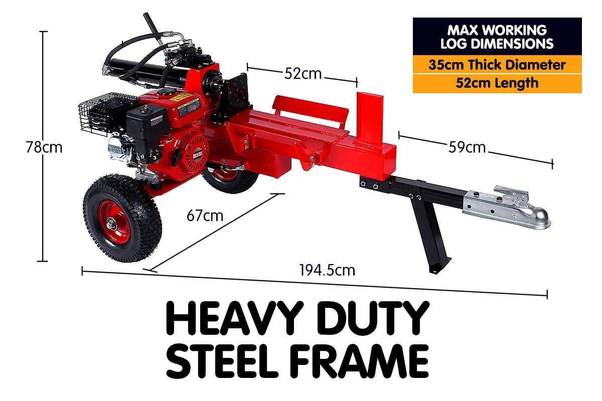 Ducar Petrol Log Splitter Wood Cutter - 20Ton