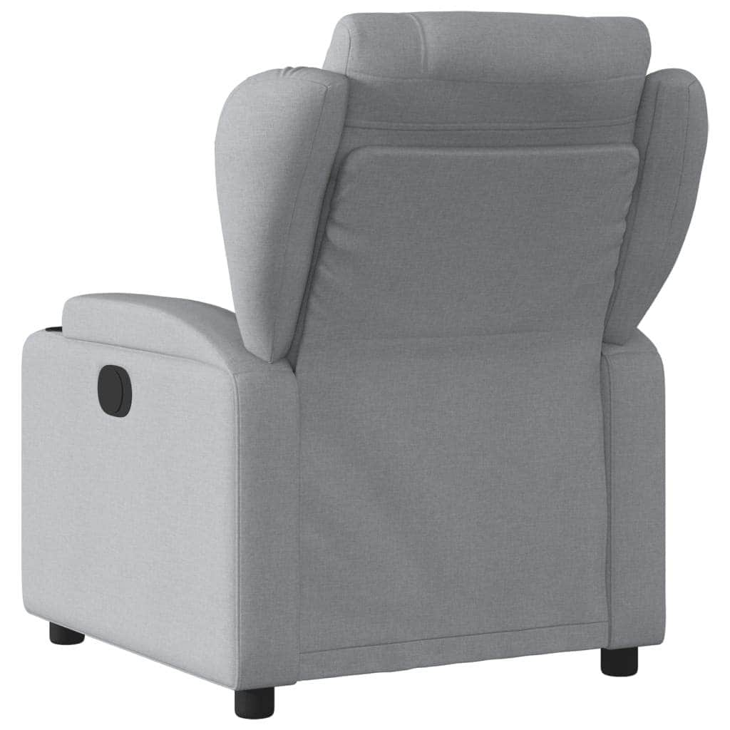 Electric Light Grey Fabric Massage Recliner Chair