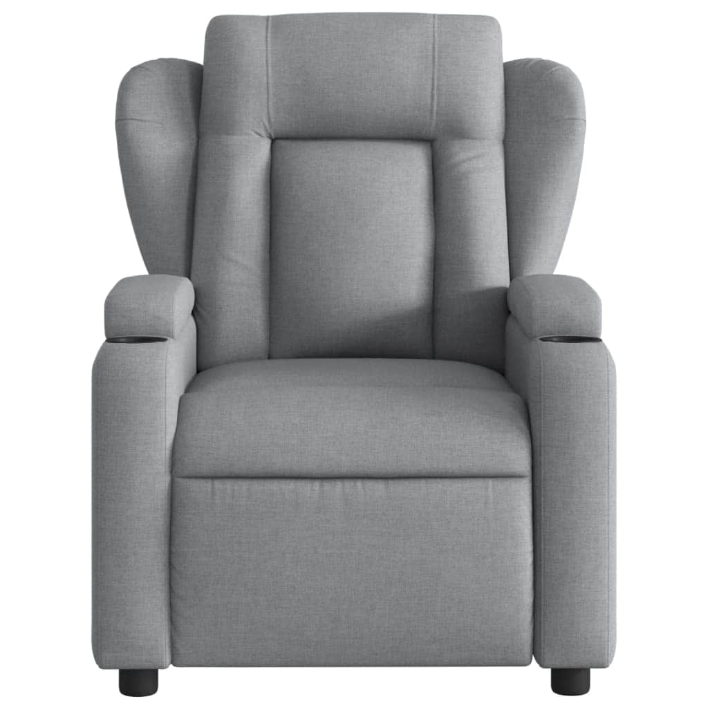 Electric Light Grey Fabric Massage Recliner Chair