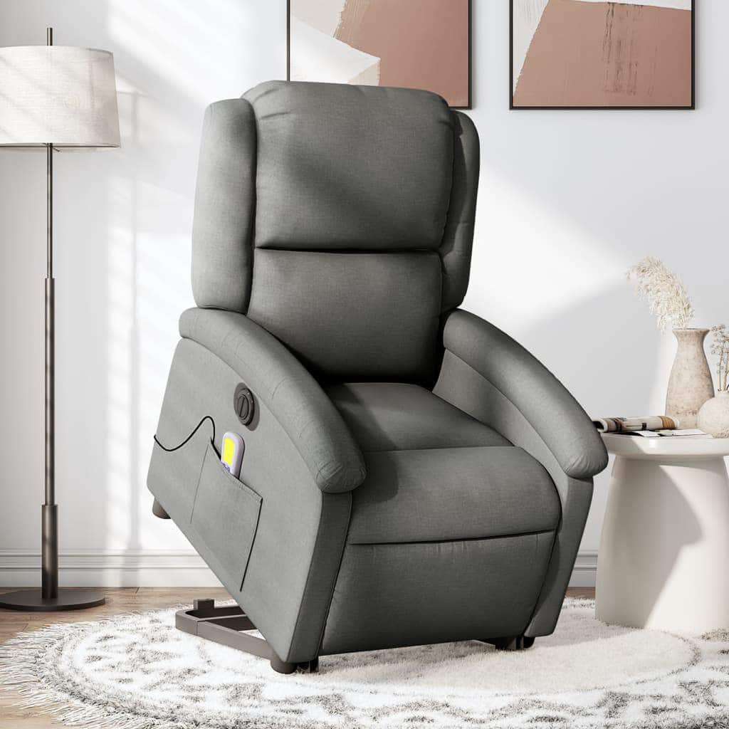 Electric Stand up Massage Recliner Chair Black