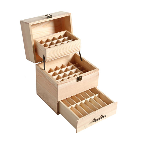 storage & packaging Essential Oil Storage Box Wooden 59 Slots