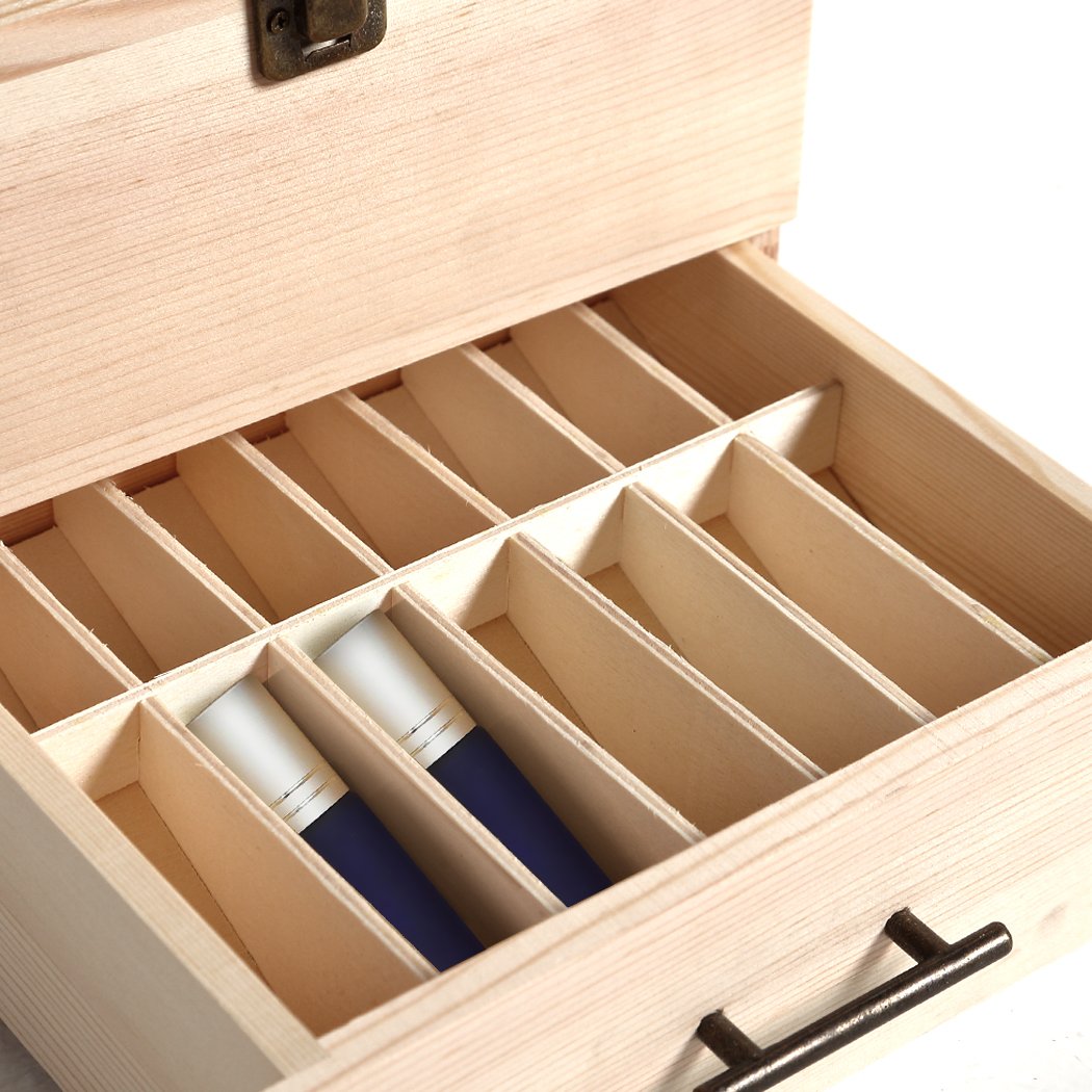 storage & packaging Essential Oil Storage Box Wooden 59 Slots