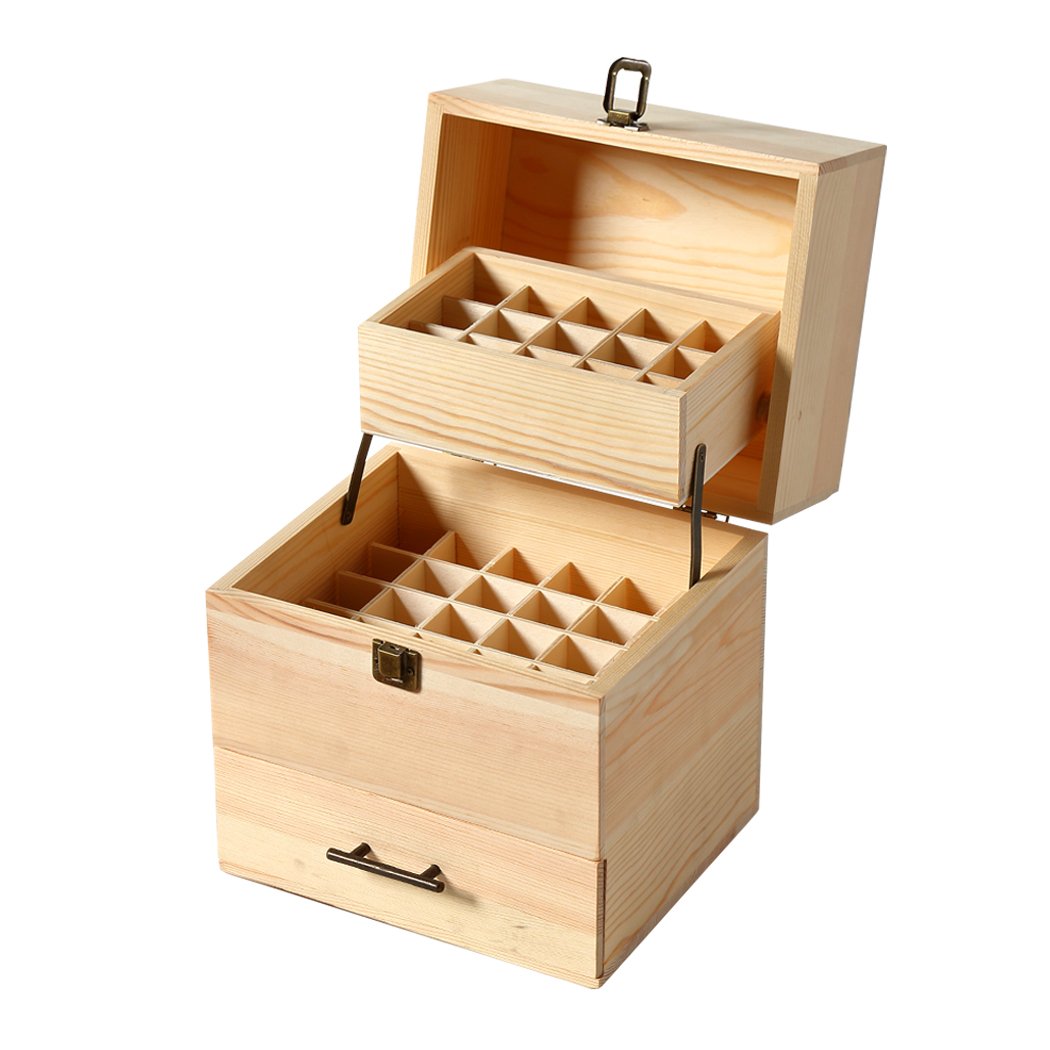 storage & packaging Essential Oil Storage Box Wooden 59 Slots