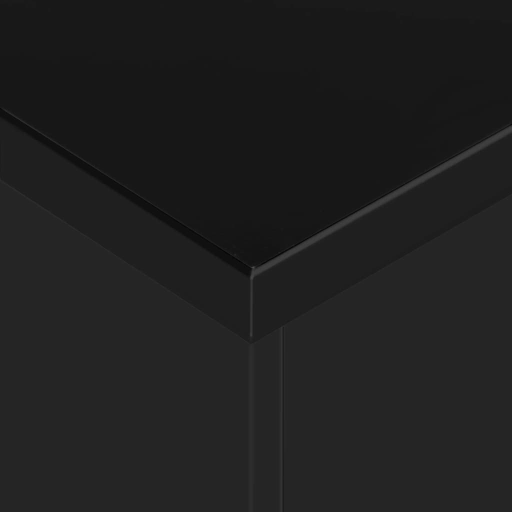 Extendable Dining Table High Gloss Black 175x90x75 cm