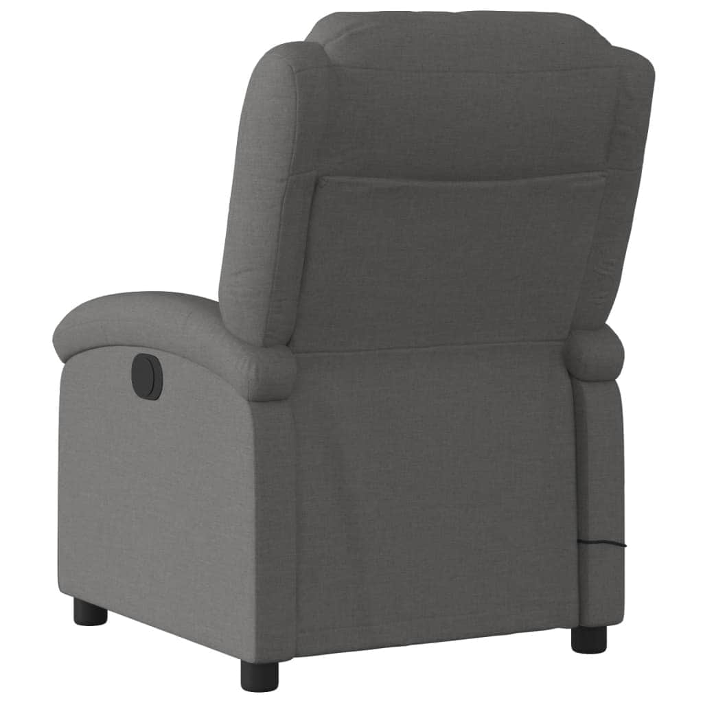 Fabric Electric Massage Recliner Chair Dark Grey