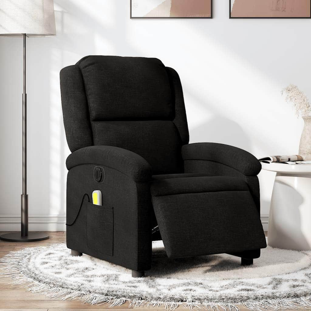 Fabric Electric Massage Recliner Chair Dark Grey