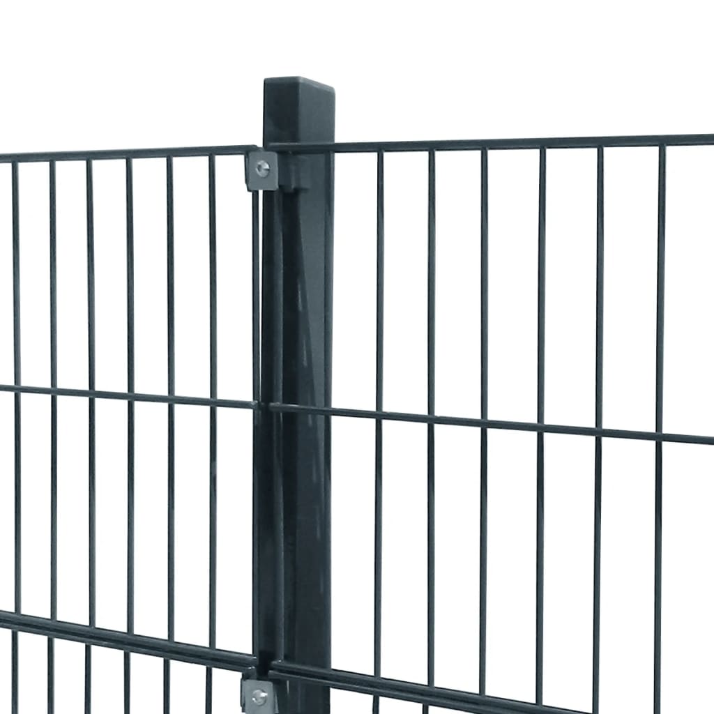 Fence Panel with Posts 6x2 m Anthracite Grey