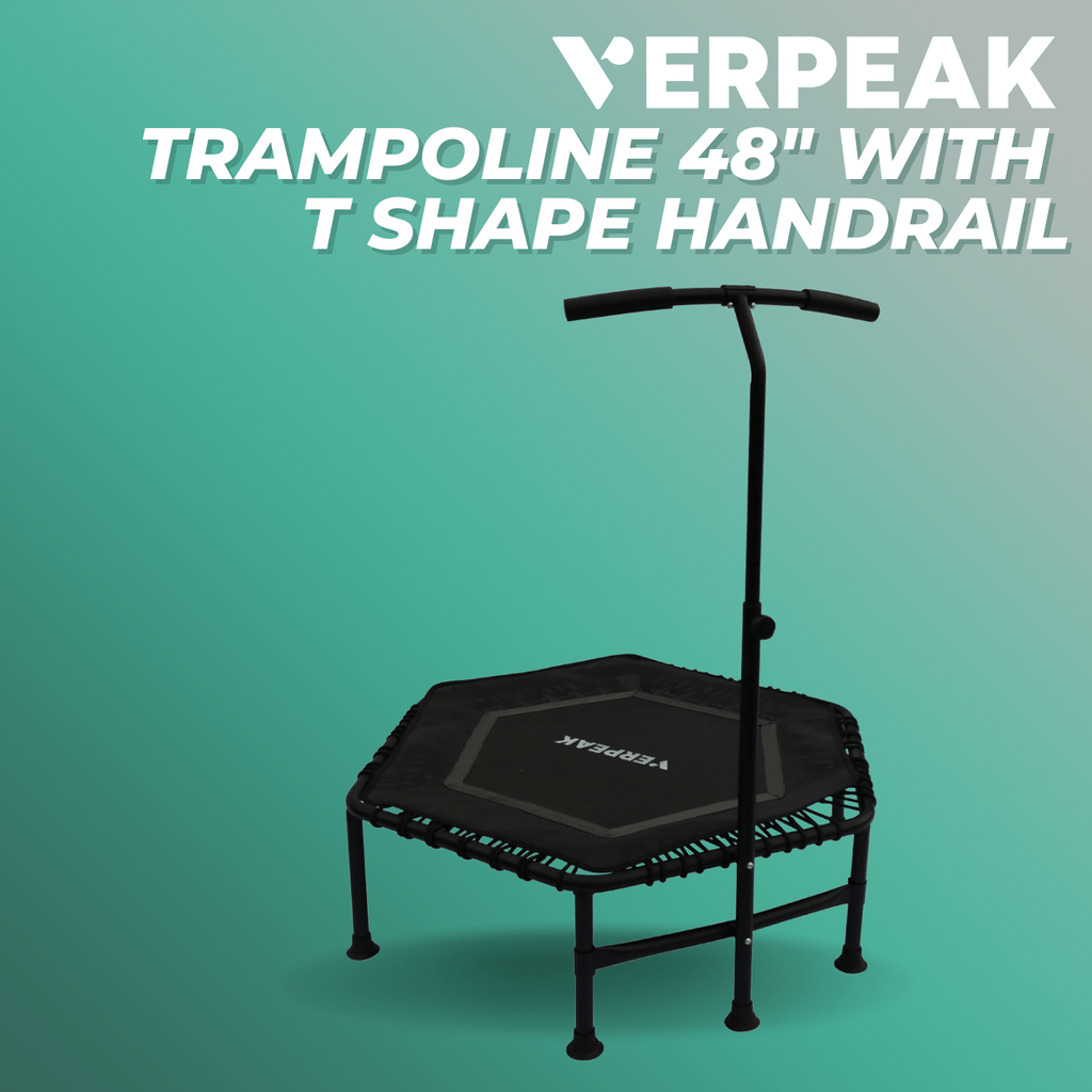 Fitness Trampoline 48" with T shape handrail VP-TP-103-JDI