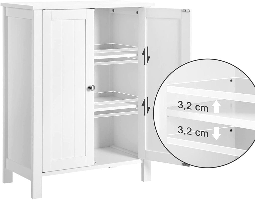 Floor Cabinet with 2 Doors White BCB60W