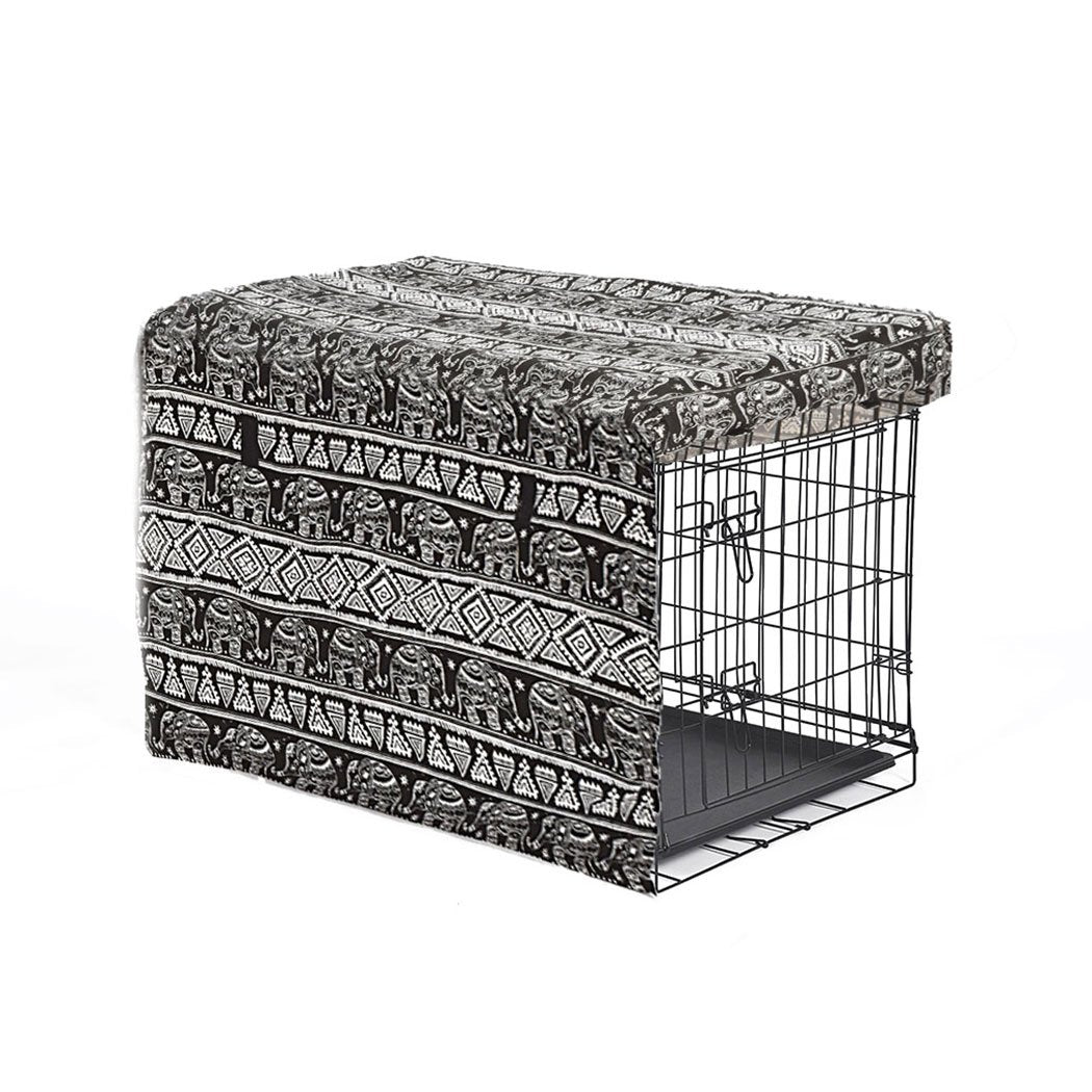 Pet Products Foldable Metal Carrier Portable Pet Kennel With Cover 48"