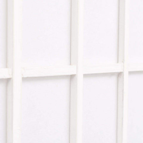 Folding 3-Panel Room Divider Japanese Style  White