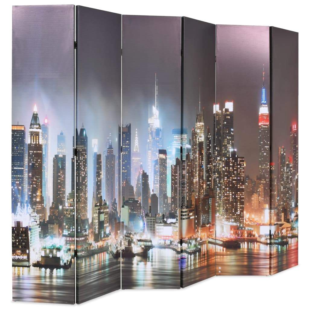 Folding Room Divider 228x180 cm New York by Night