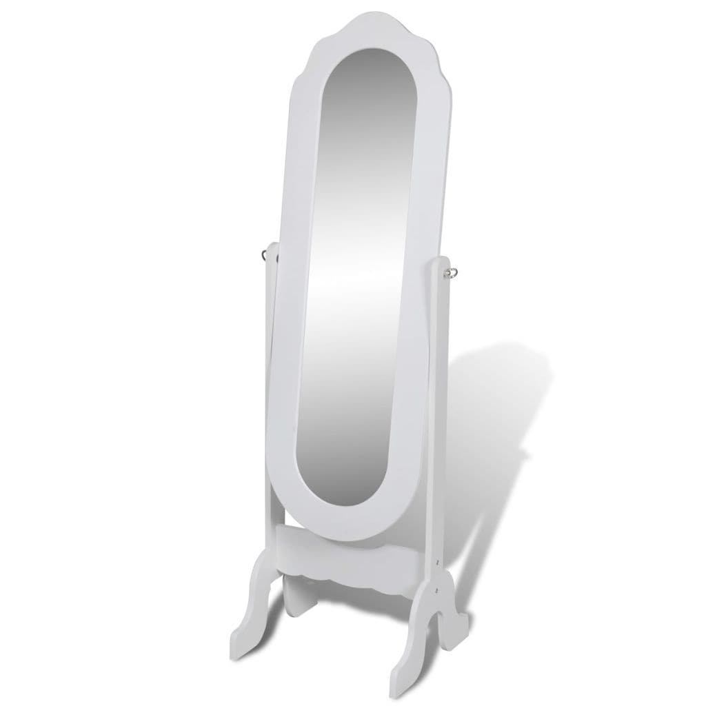 vidaxl30- Free Standing Mirror White Adjustable