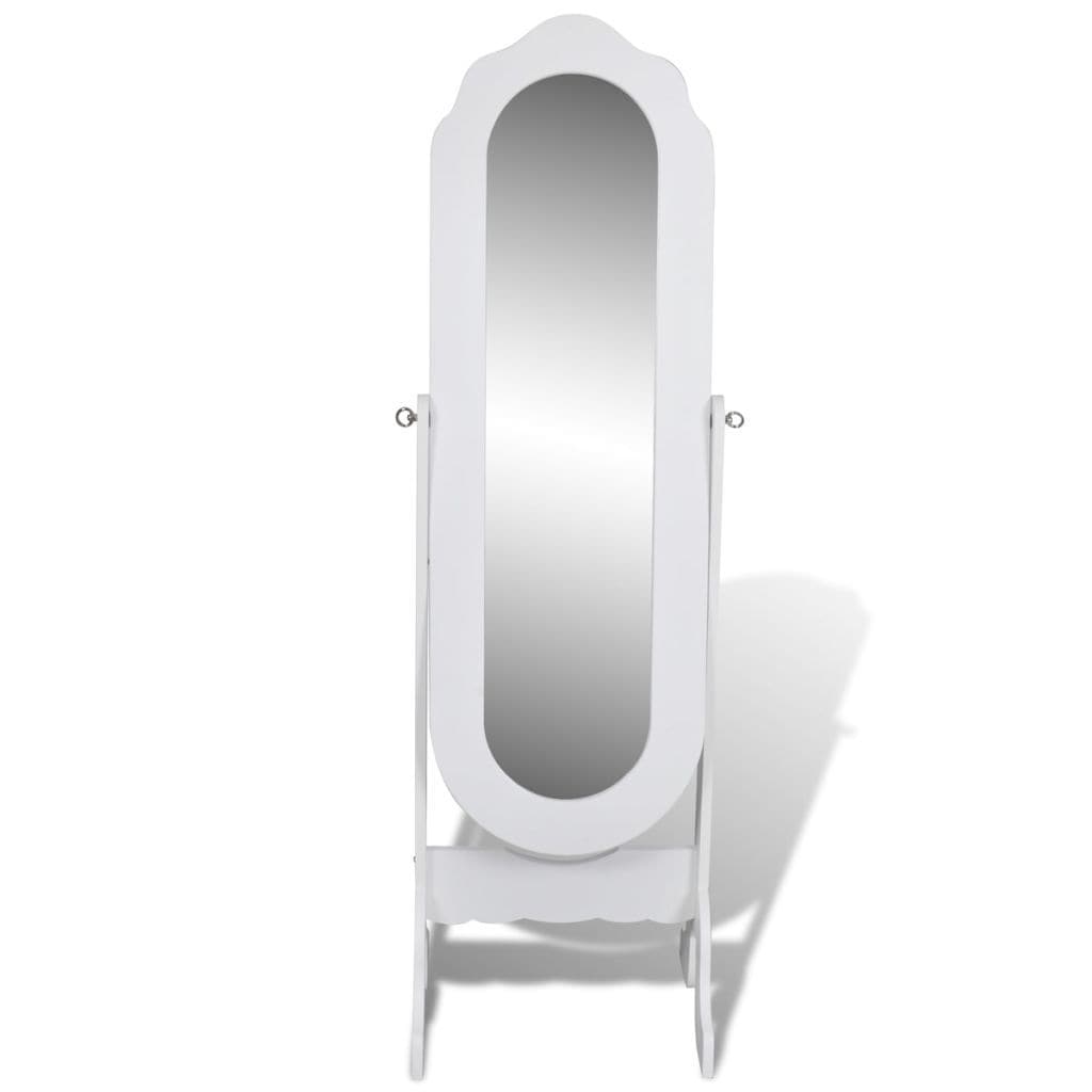 vidaxl30- Free Standing Mirror White Adjustable