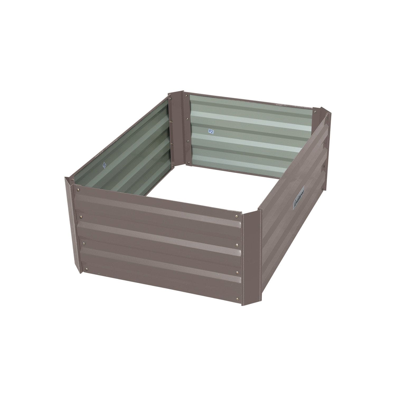 Garden Bed 80 x 60 x 30cm Galvanized Steel - Grey