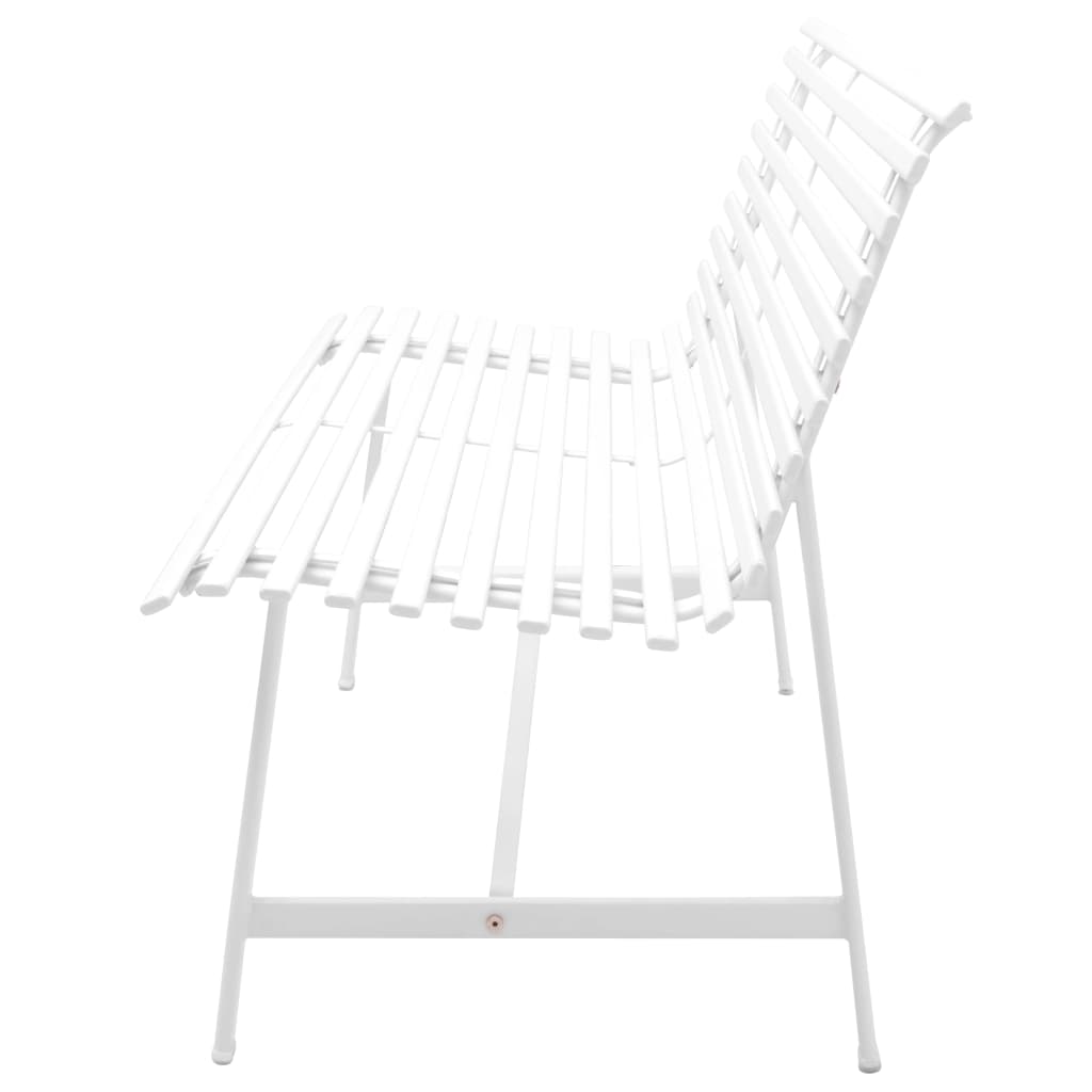 Garden Bench 150 cm Steel White