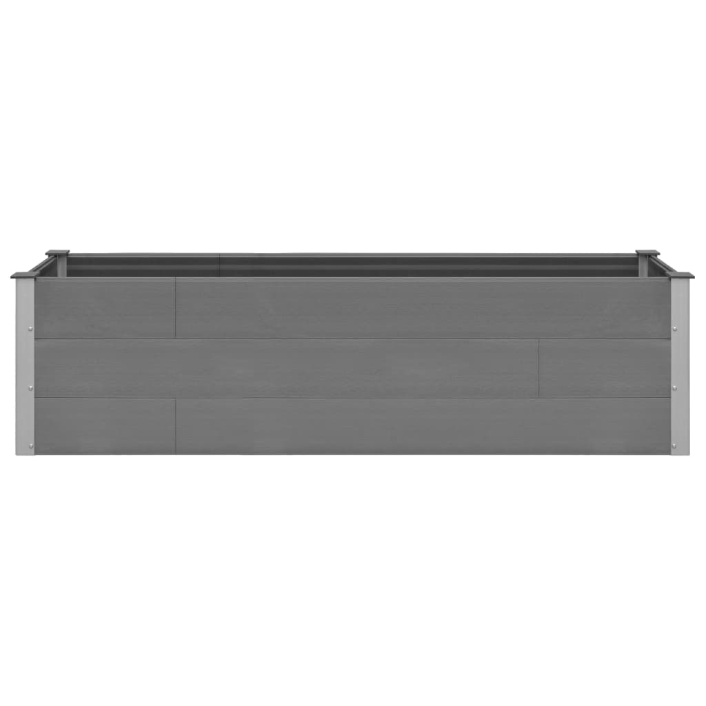 Garden Planter Grey 200x50x54 cm WPC