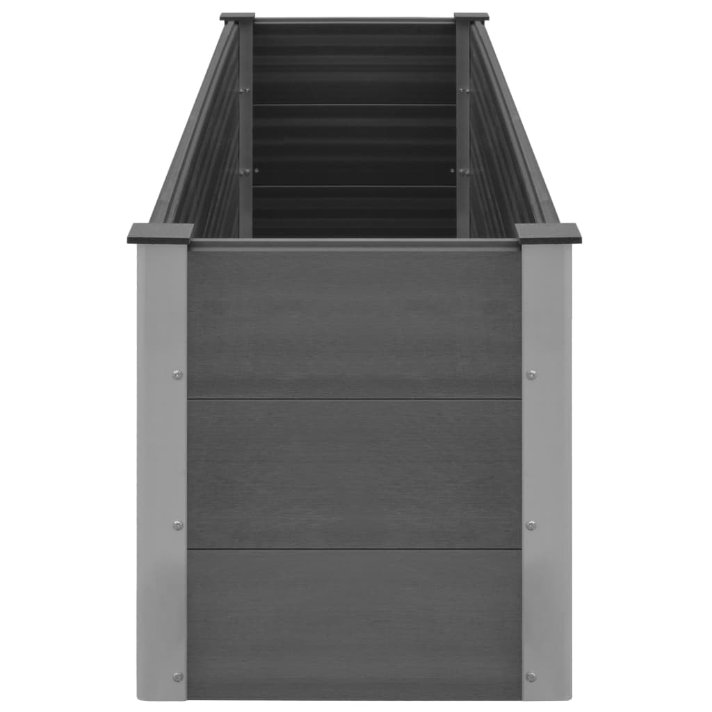 Garden Planter Grey 200x50x54 cm WPC