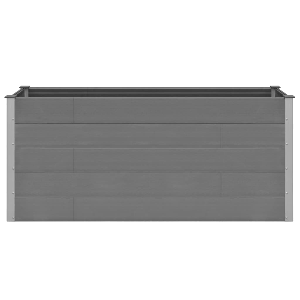 Garden Planter Grey 200x50x91 cm WPC