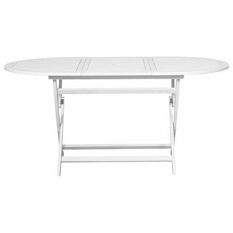 Garden Table  Solid Acacia Wood White