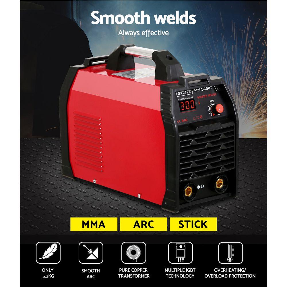 Power Tools Giantz Inverter Welder Portable MMA Metal Welding 300Amp