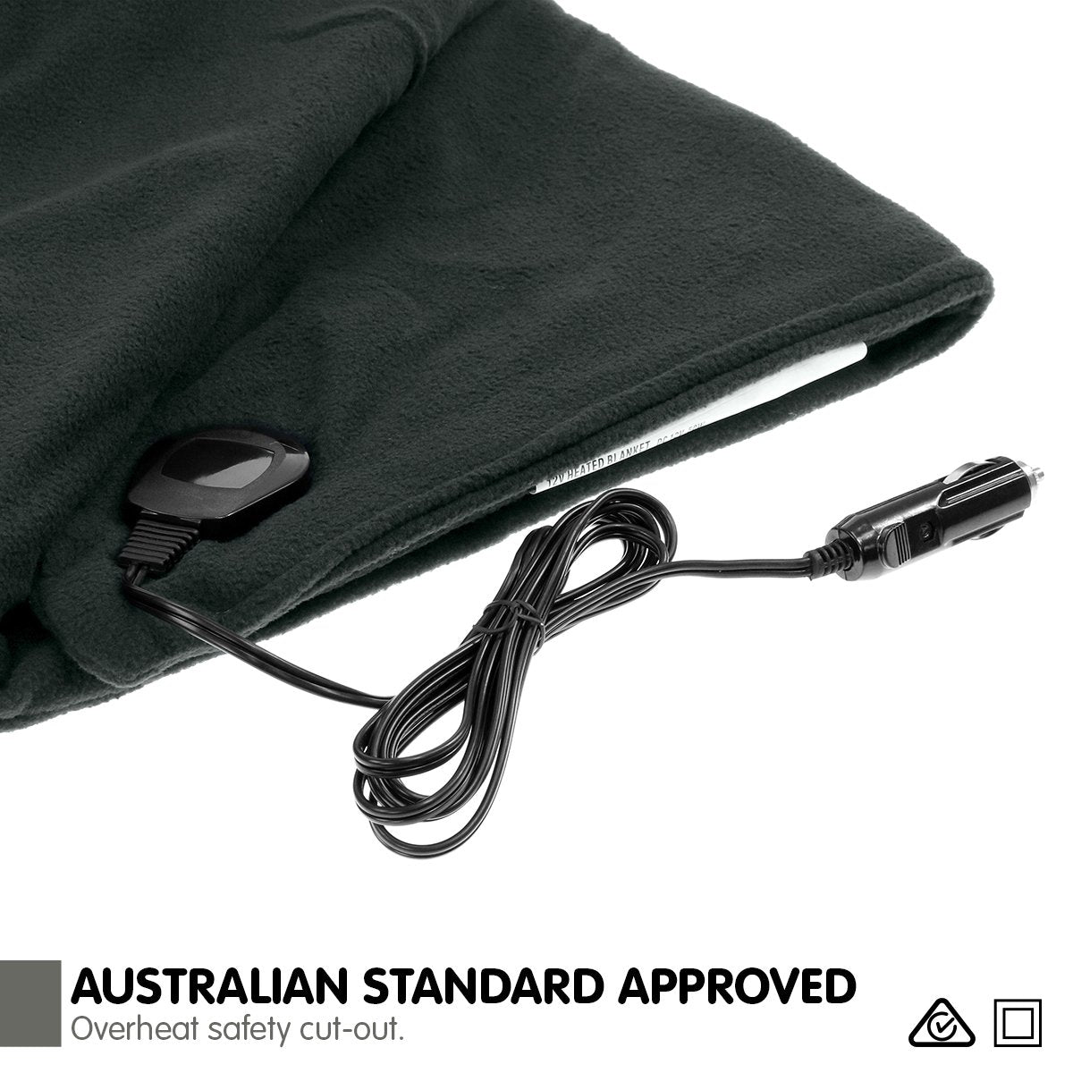 bedding Heated electric car blanket -black