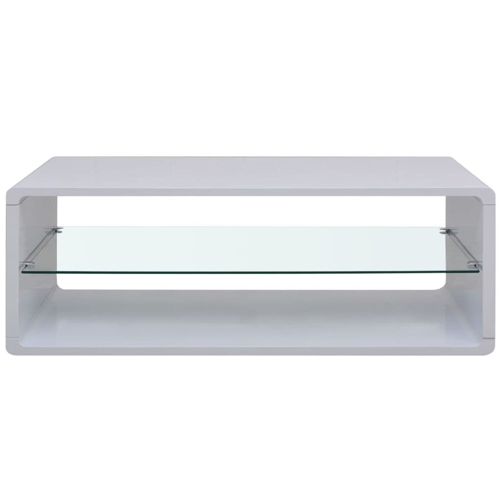 vidaxl50- High Gloss Coffee Table White