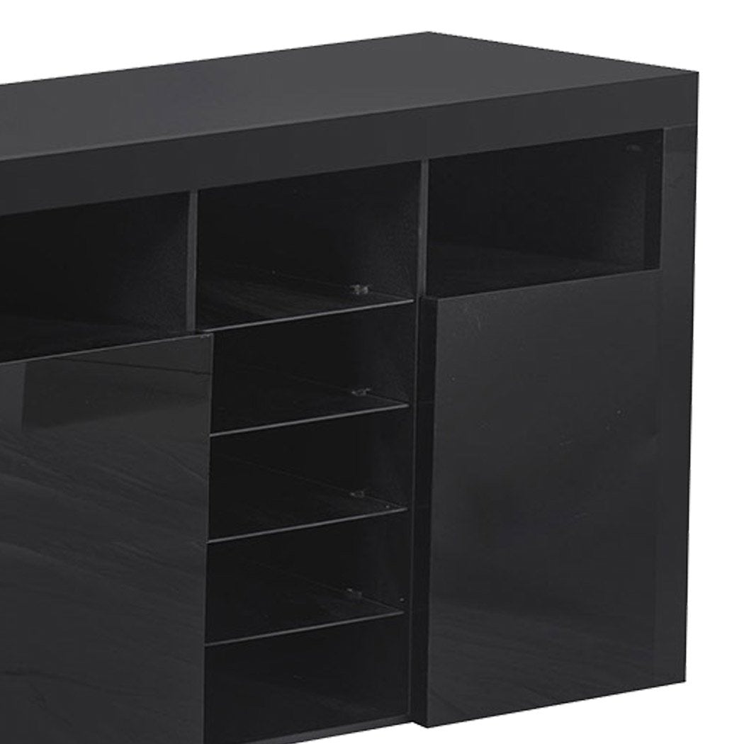 dining room High Gloss Sideboard Cabinet Cupboard Black