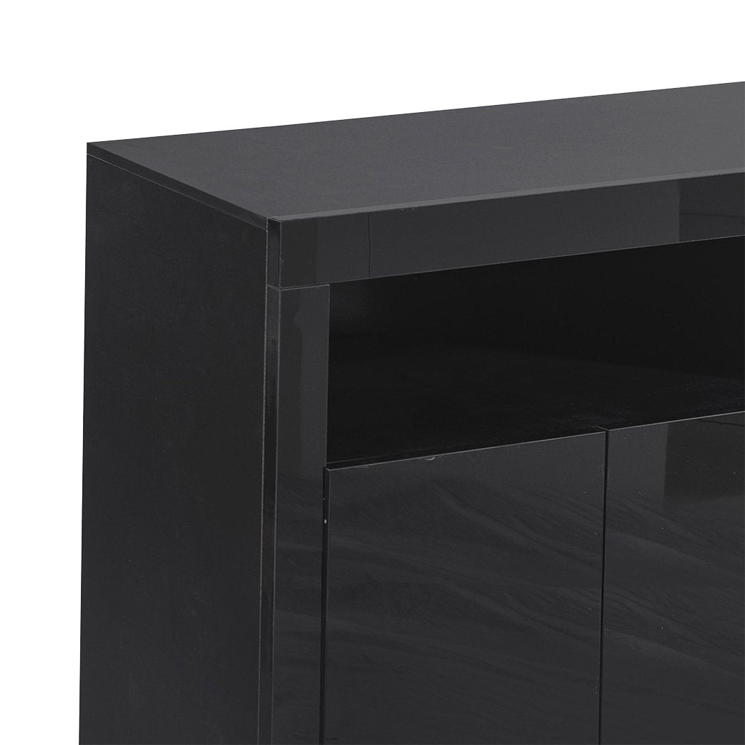 dining room High Gloss Sideboard Cabinet Cupboard Black