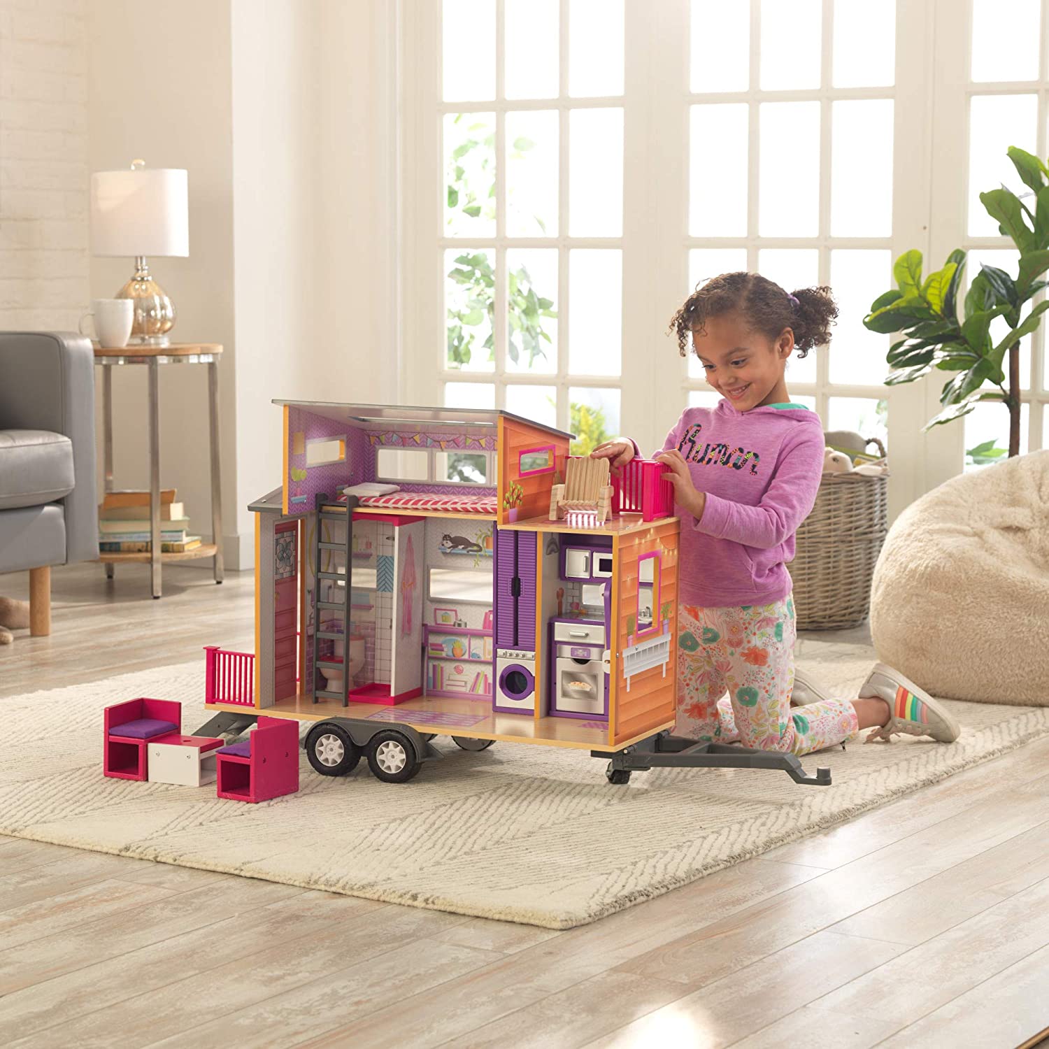 House Dollhouse With Furniture For Kids