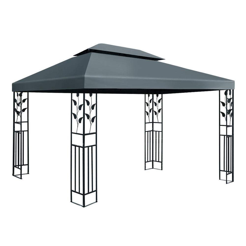 Wedding Accessories Instahut Gazebo 4x3m Party Marquee Outdoor Wedding Event Tent Iron Art Canopy Grey