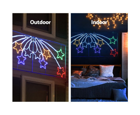 Jingle Jollys Christmas Motif Lights LED Star Fall Light Waterproof Outdoor Xmas