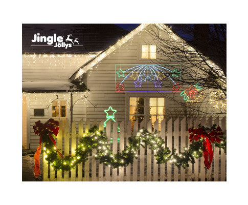 Jingle Jollys Christmas Motif Lights LED Star Fall Light Waterproof Outdoor Xmas