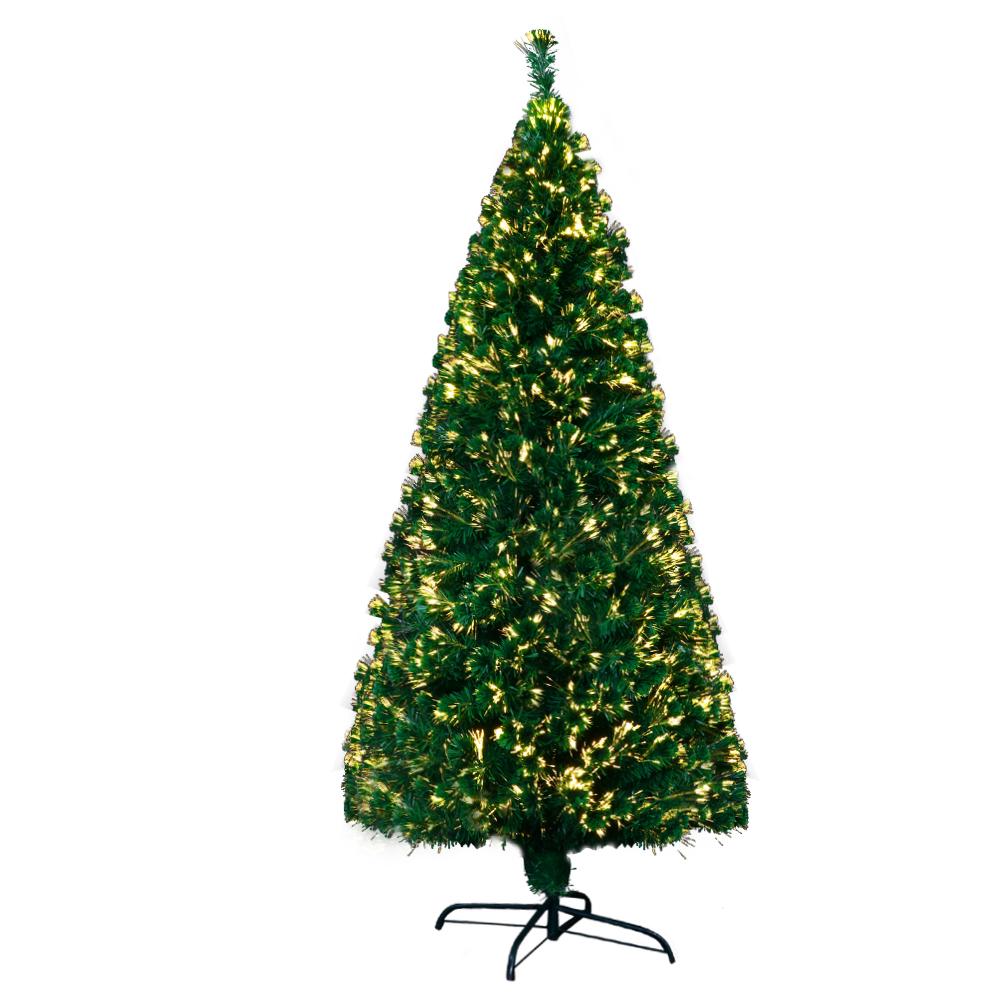 Christmas Jingle Jollys Christmas Tree 2.1M 7FT LED Xmas Fibre Optic Multi Warm White