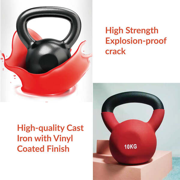 Kettlebells Red/Black 6kg/8Kg/10kg/12kg