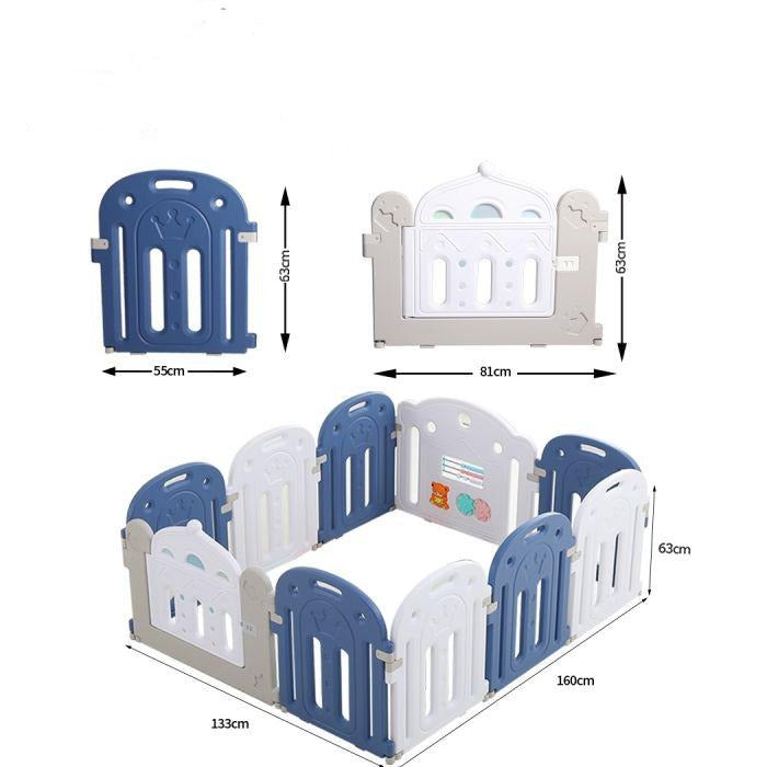 Kids Baby Playpen Safety Gate with Music Toy Blue