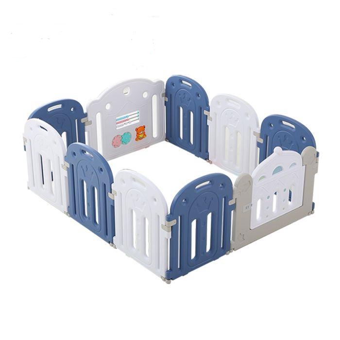 Kids Baby Playpen Safety Gate with Music Toy Blue