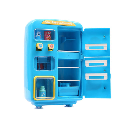 kids products Kids Play Set 2 IN 1 Refrigerator Vending Machine - blue