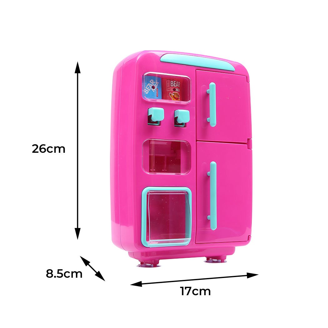 kids products Kids Play Set 2 IN 1 Refrigerator Vending Machine - Pink