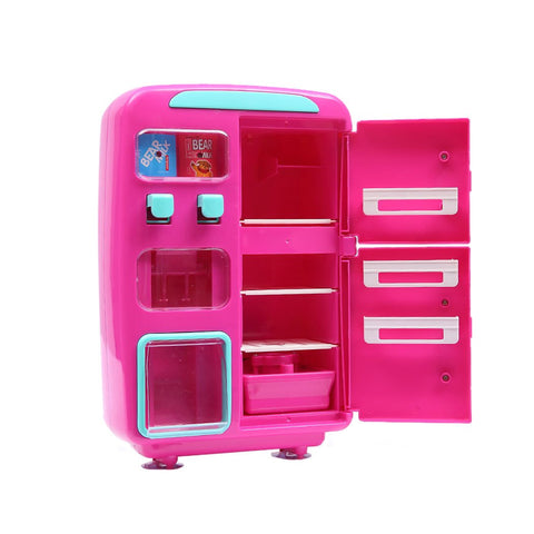 Kids Play Set 2 IN 1 Refrigerator Vending Machine - Pink